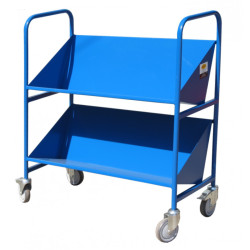 Two-shelf file trolley