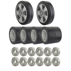 Set of wheels and rollers...
