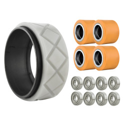 Wheel and roller set for...
