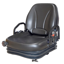 Forklift seat with belt and...