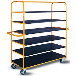 Trolley with 6 shelves