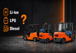 2.5-tonne forklift: Li-ion, LPG or diesel? Which power source should you choose?